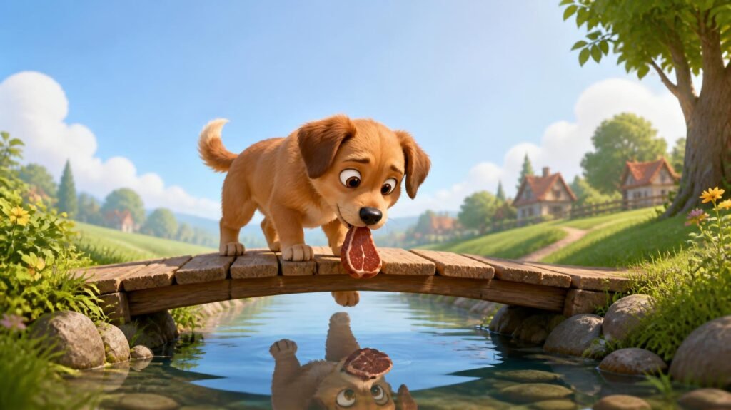 The Greedy Dog Story for Kids in English With Moral