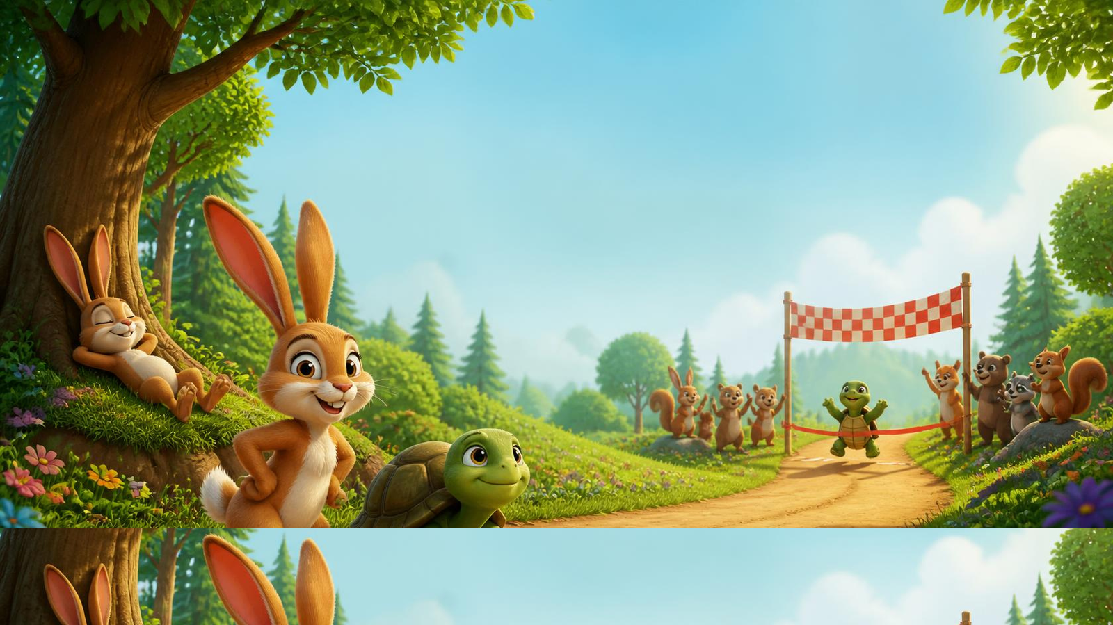The Hare and the Tortoise Story for Kids with Moral