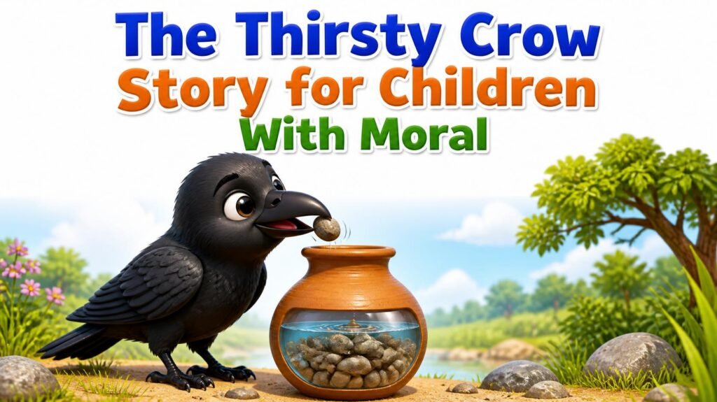 The Thirsty Crow Story for Children With Moral