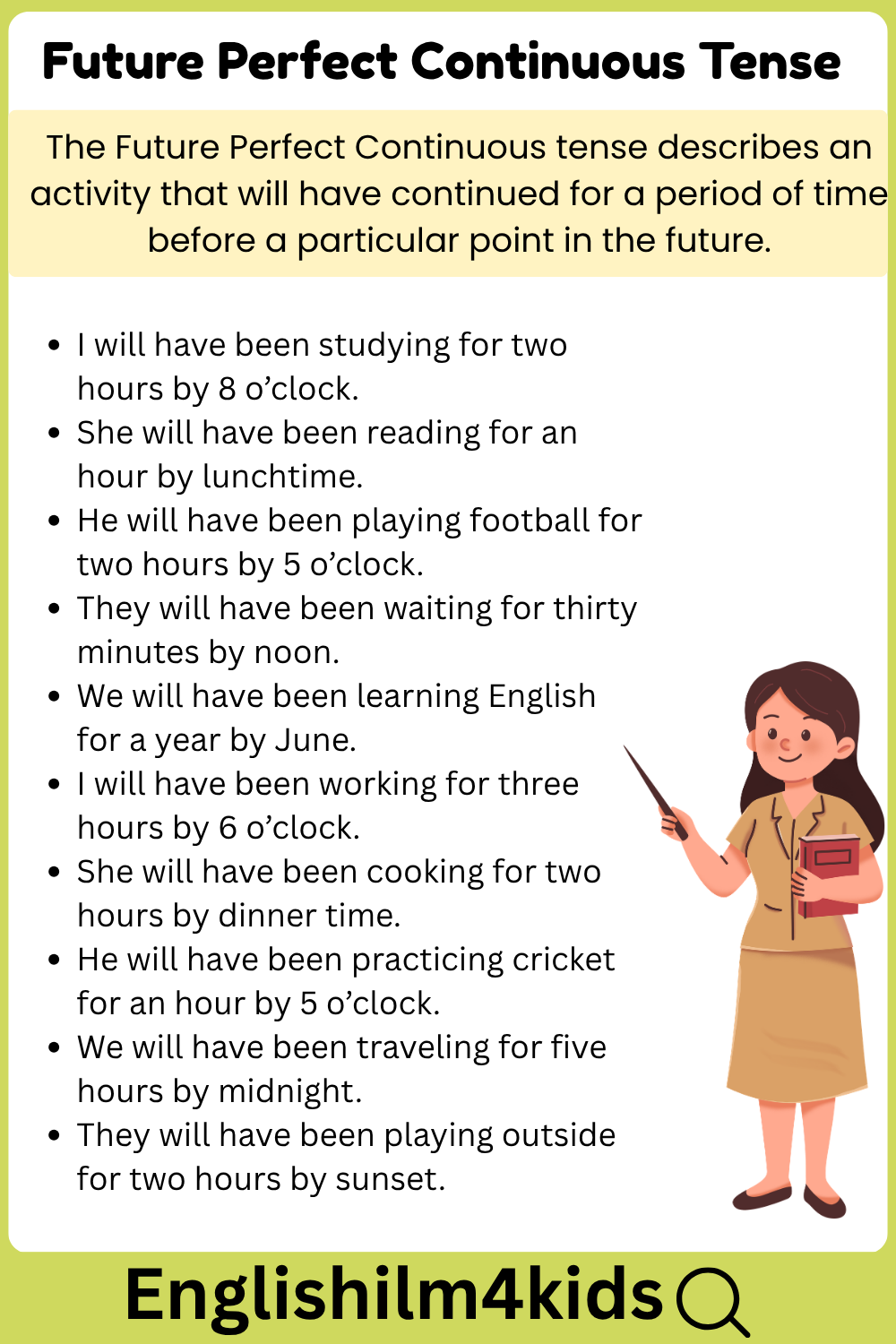 Future Perfect Continuous Tense