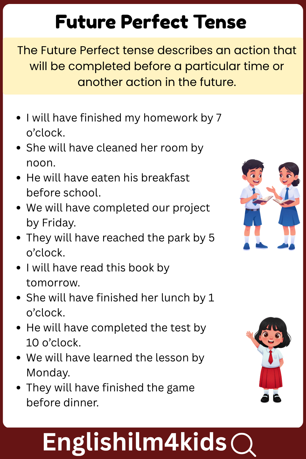 Future Perfect Tense |Future Perfect & Continuous Tense for Kids