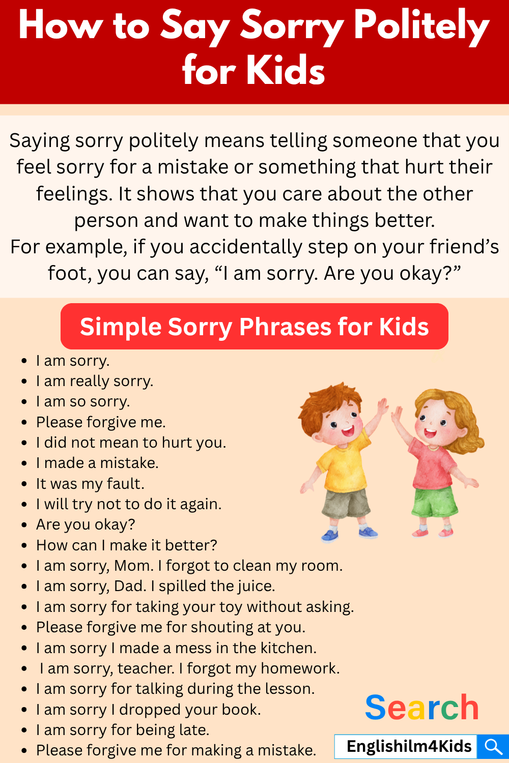 How to Say Sorry Politely for Kids