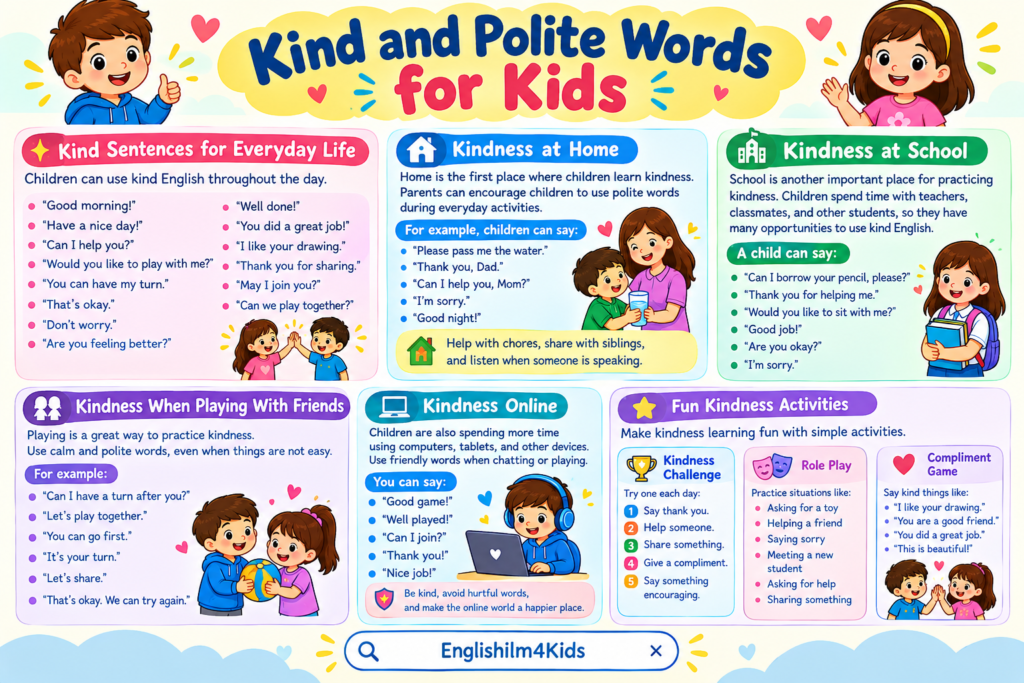 Learning Kind and Polite Words for Kids