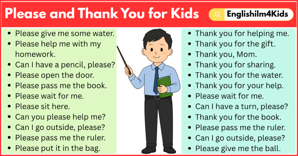 Please and Thank You for Kids Good Manners