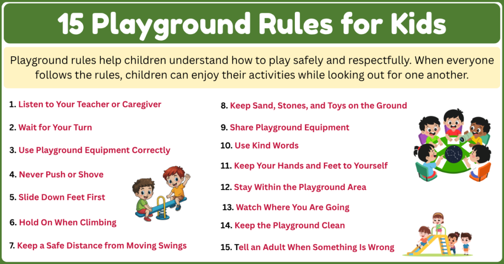 Playground Rules for Kids 15 Safe and Fun Rules